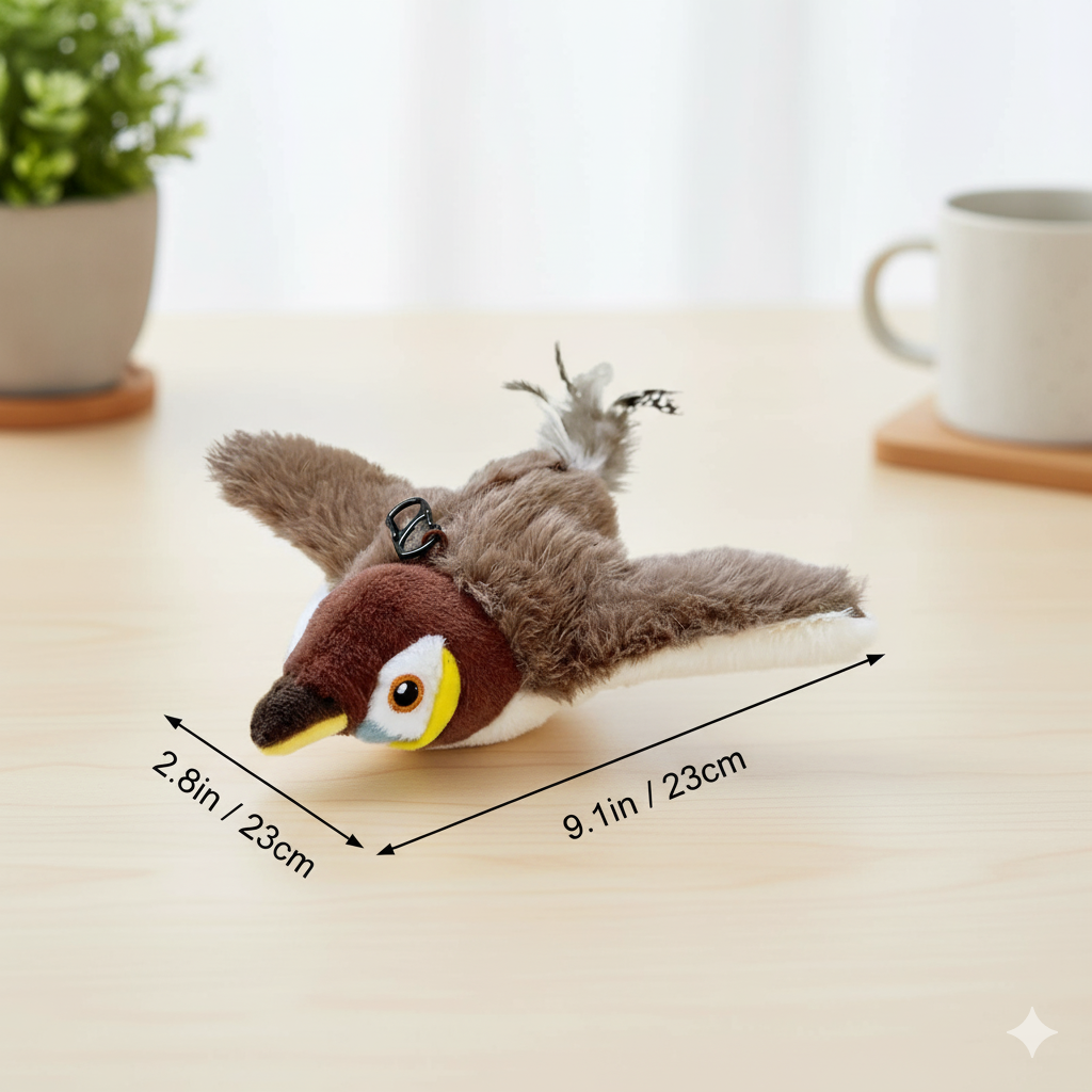 Pájaro Aleteador Recargable para Gatos