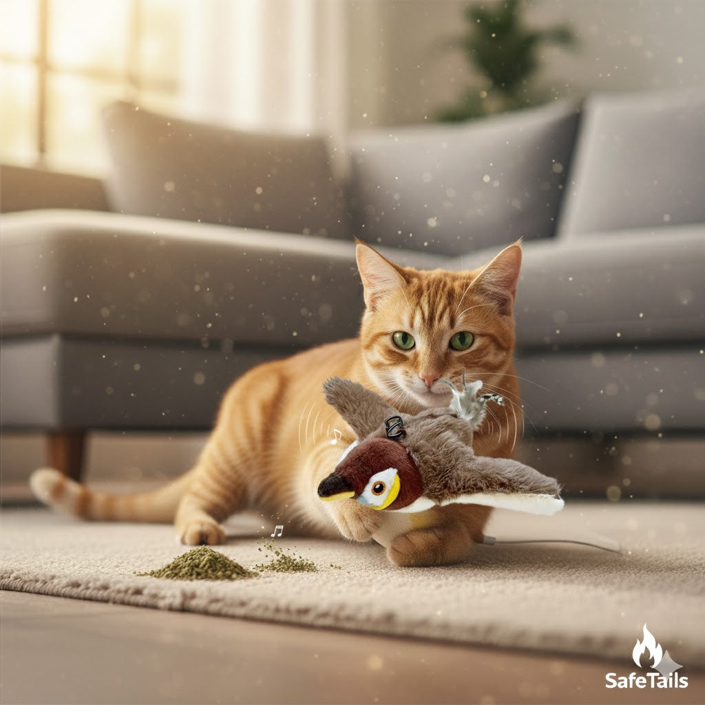 Pájaro Aleteador Recargable para Gatos